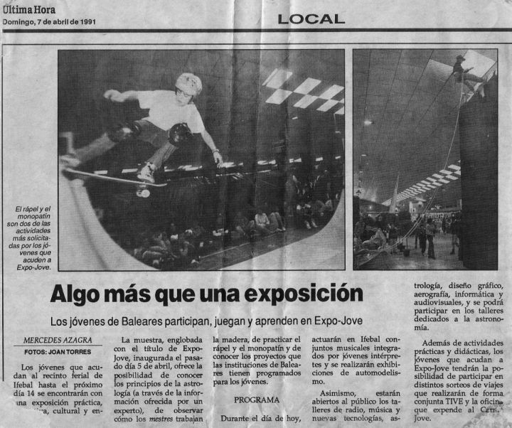 Tail drop feria Ifebal 1991. Miguel Urbina.