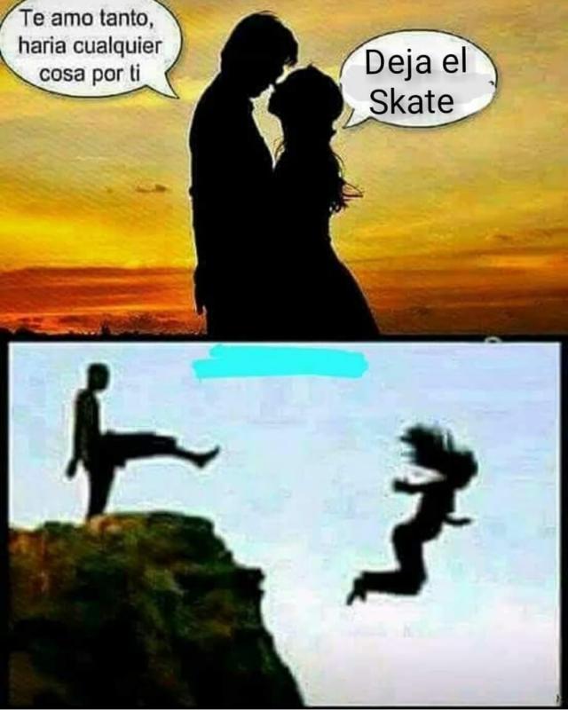 Meme haría cualquier cosa por ti, deja el skate