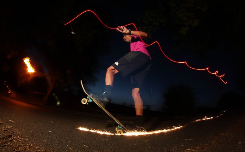 light paint, Santiago de Compostela, Fernando Elvira