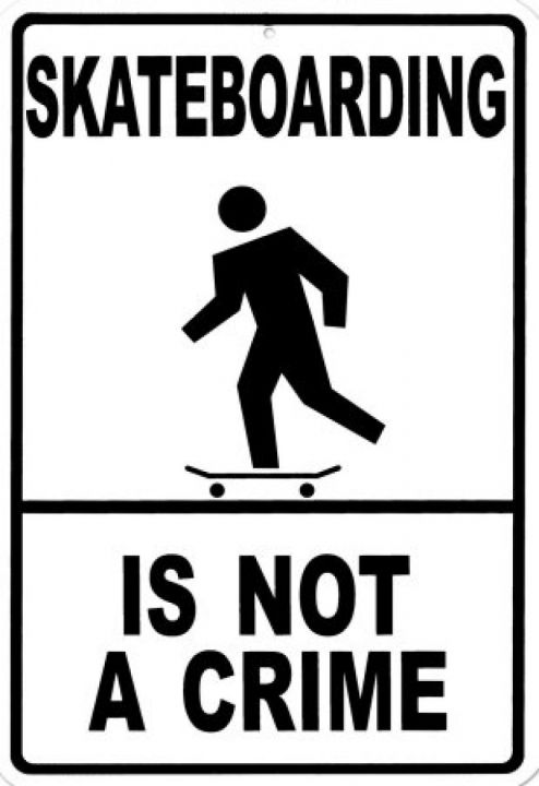 Skateboarding is not crime