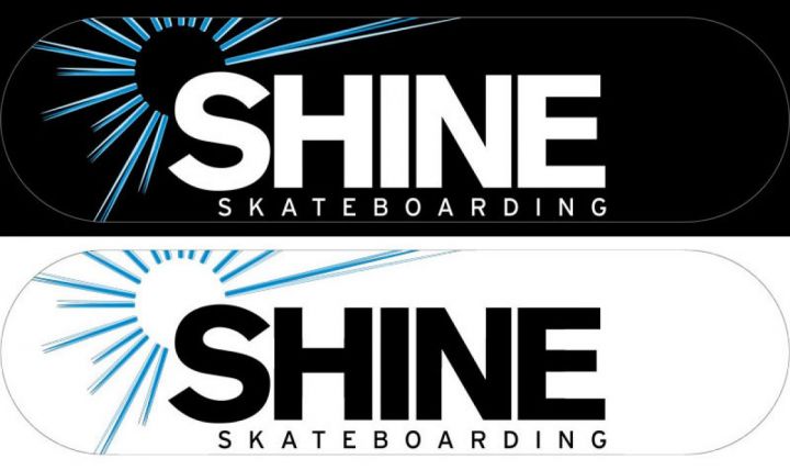 Tabla shine skateboarding blanco negro