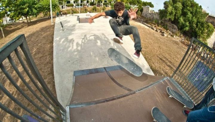 360 flip to fakie skatepark mao menorca