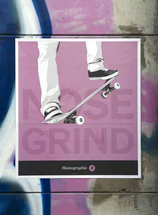Skateographie art prints : Nosegrind
