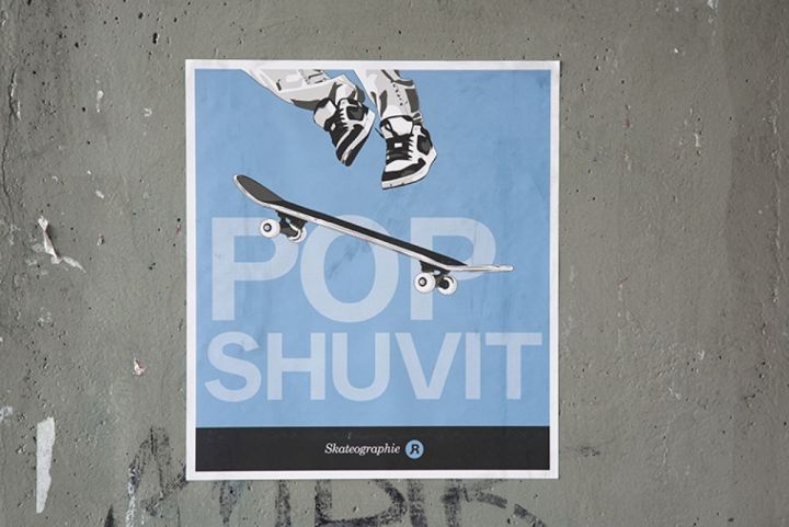 Skateographie art prints : Pop Shuvit